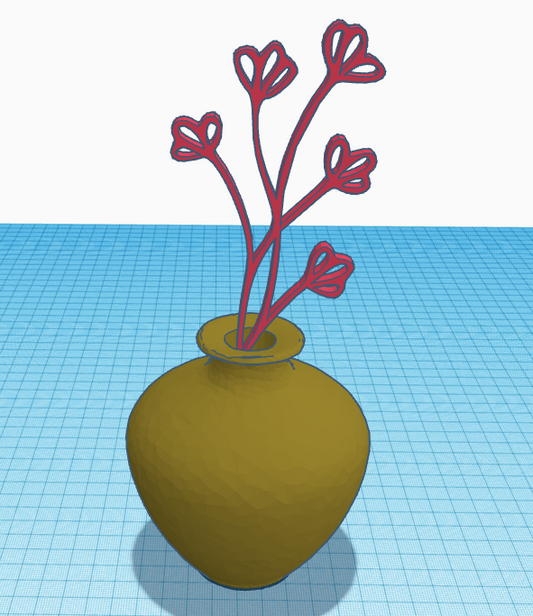 "Floral Elegance vase 3D printing design download"