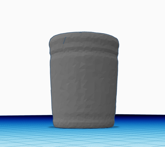 Vintage-style mini trash can STL for 3D printing as desk accessory