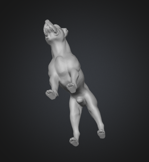 Pitbull STL file with flat bottom for smooth printing