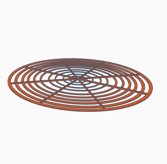 Circular grill STL for pipe or duct ventilation projects