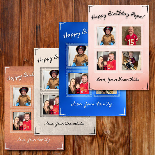 Editable Pops birthday card digital template