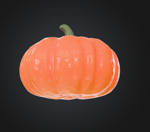 high quality pumkin 3d obj glb stl format