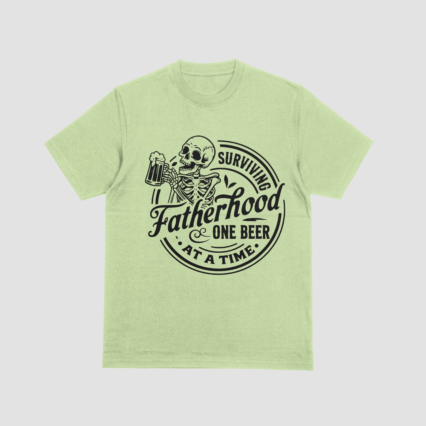 dad t shirt design svg with beer and skeleton art