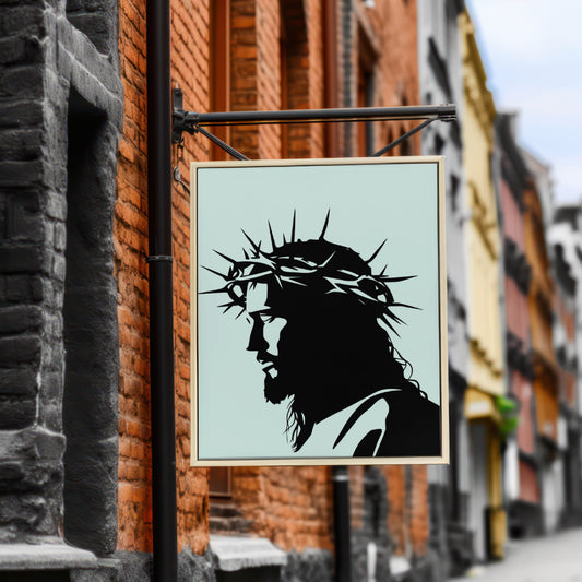 Jesus SVG silhouette with crown of thorns