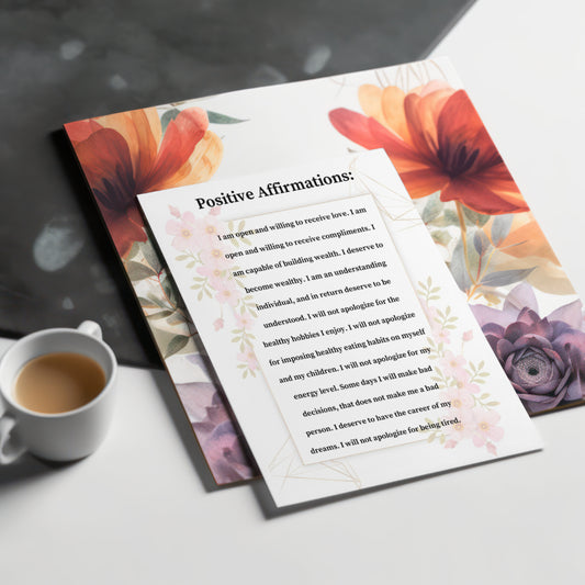 Positive affirmations for women's health printable PDF