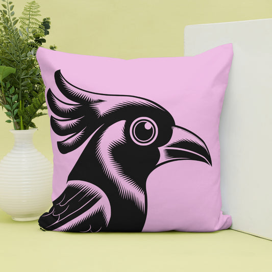 Black and white tropical bird head SVG for Cricut projects