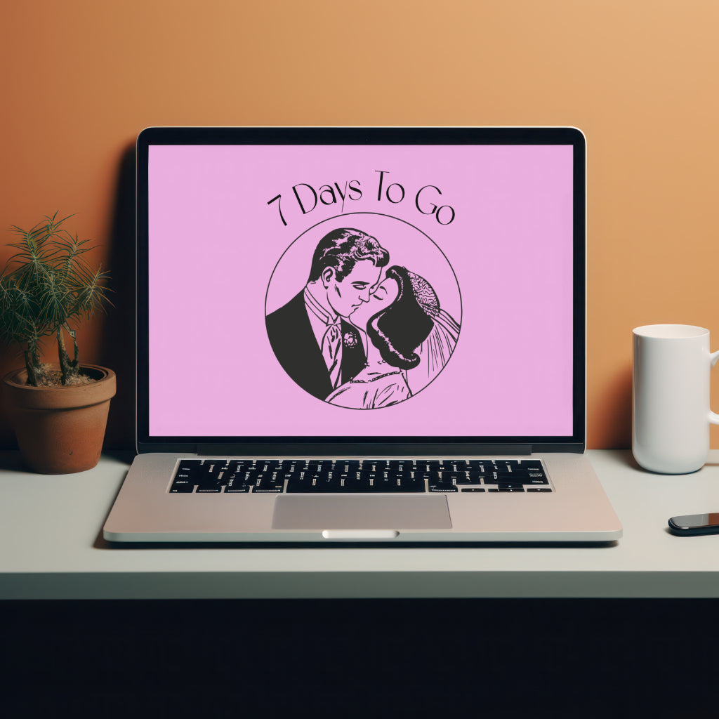 Vintage bride and groom kissing wedding PNG