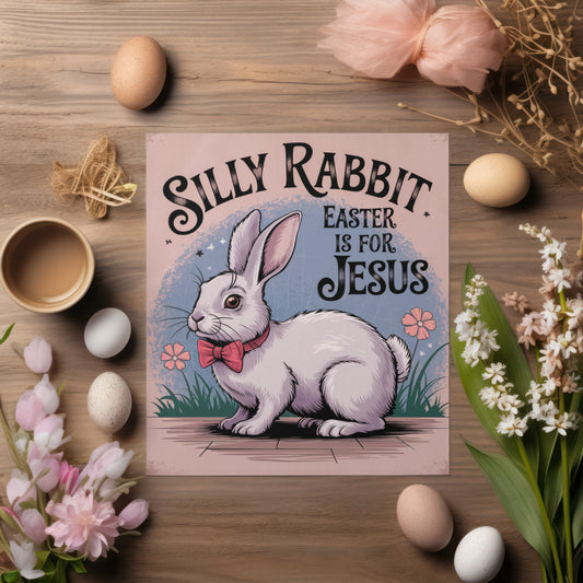 Silly Rabbit Easter Is for Jesus PNG faith-based Easter design