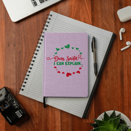 "Dear Santa, I Can Explain..." green and red Christmas font