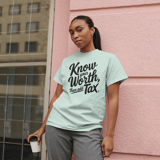 High-resolution Know Your Worth PNG with motivational quote