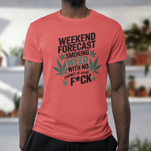 Funny weed graphic with cannabis leaves
