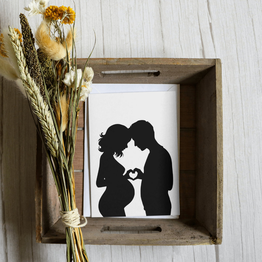 Modern Pregnancy-Themed Silhouette for CNC