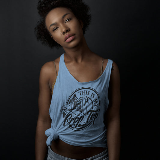 Funny Farm Girl Crop Top Design PNG
