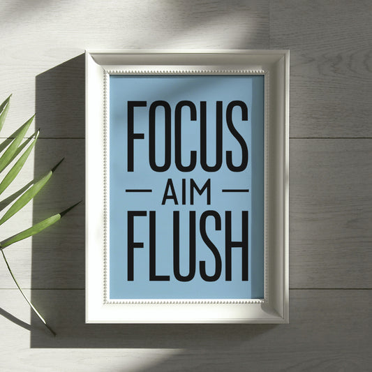 Humorous Bathroom Typography Design PNG