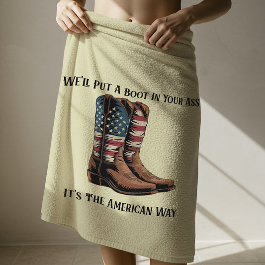 Patriotic cowboy boots with quote PNG
