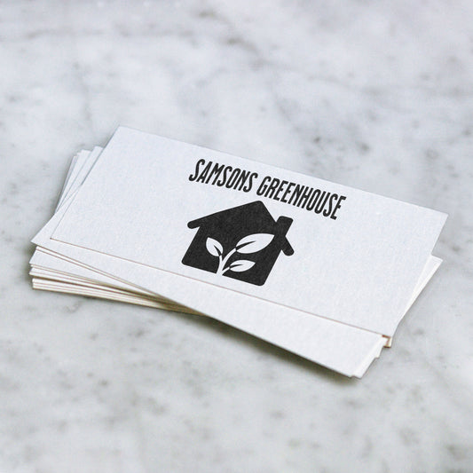 Greenhouse logo SVG with plant silhouette inside