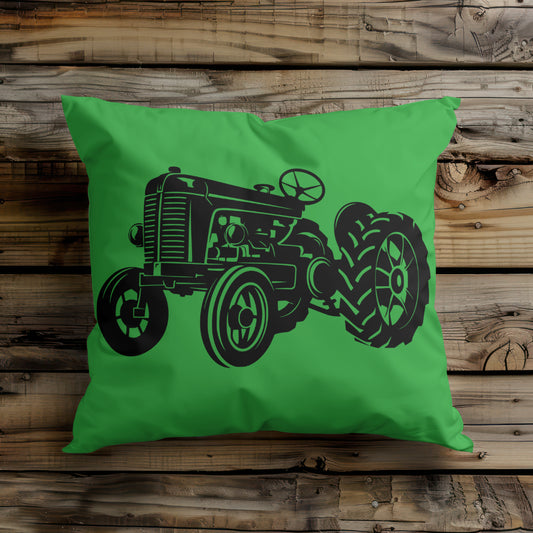 Black and white tractor silhouette for Cricut and engraving projects