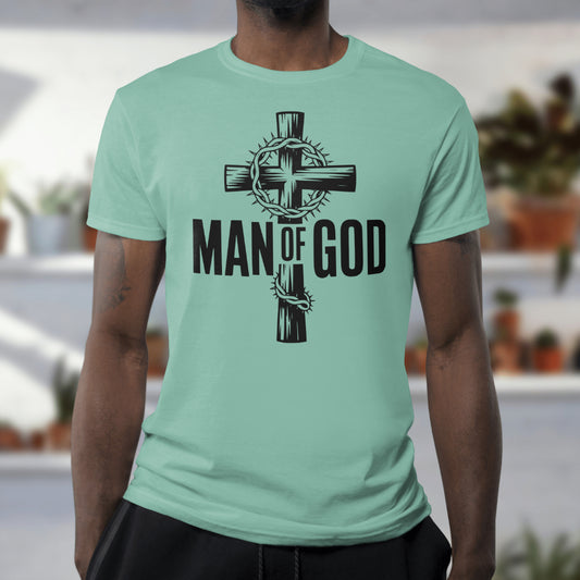 Man of God SVG with cross and crown of thorns design