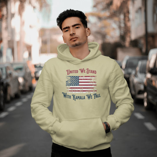 Distressed American Flag Anti-Kamala Harris Graphic PNG