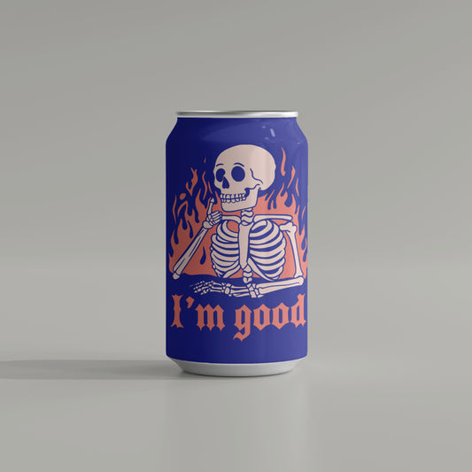 Resilient skeleton graphic with flames JPEG
