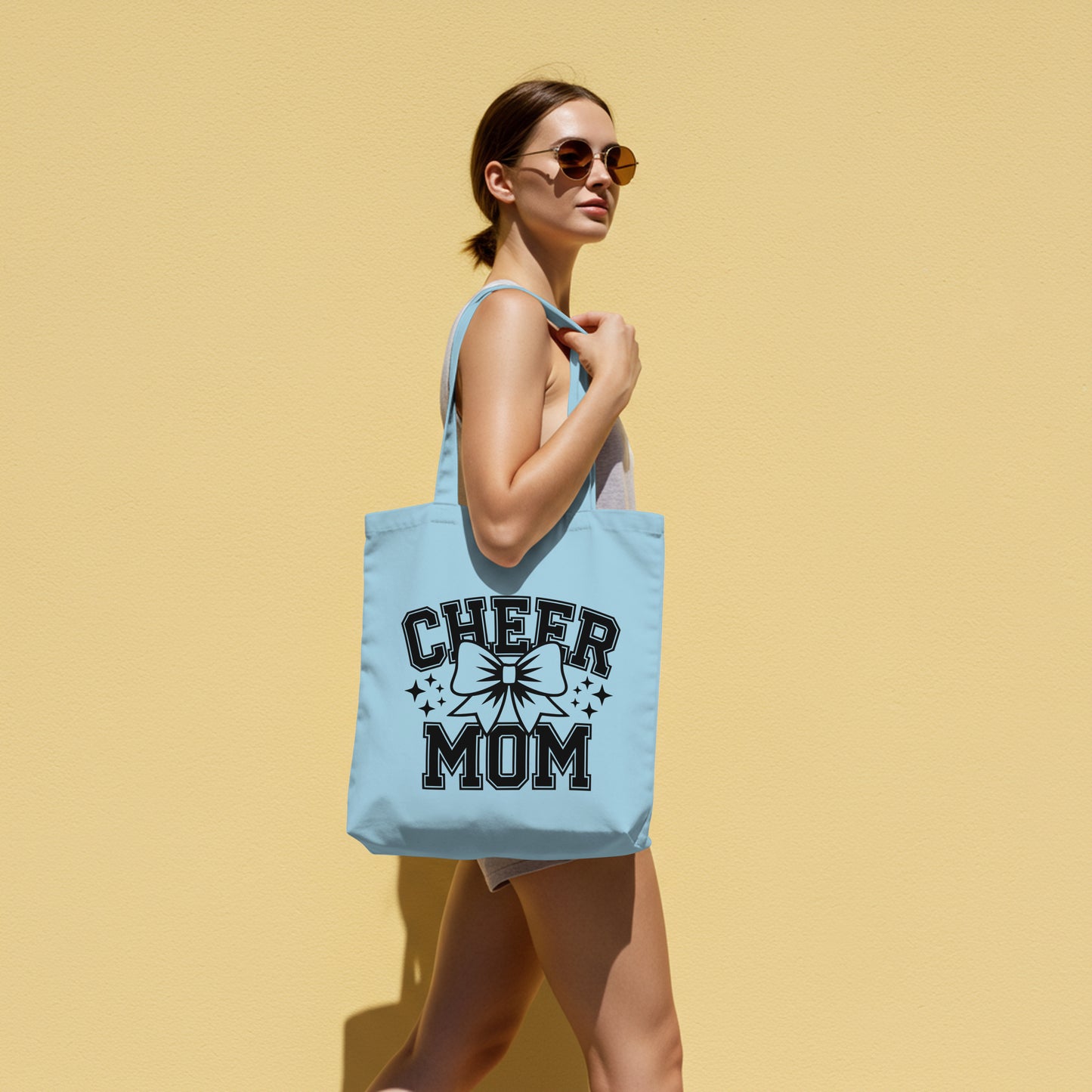 cheer mom silhouette graphic file with transparent background