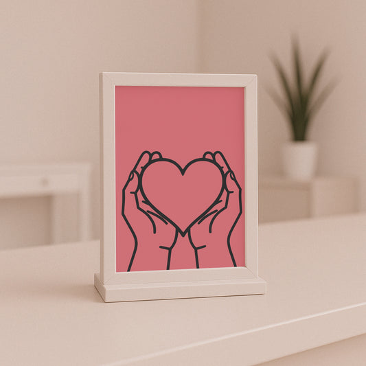 hands holding heart symbol svg