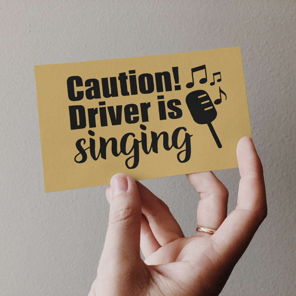 Singing Driver Bumper Sticker Vector SVG