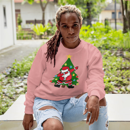 Colorful Santa dabbing SVG for holiday crafts