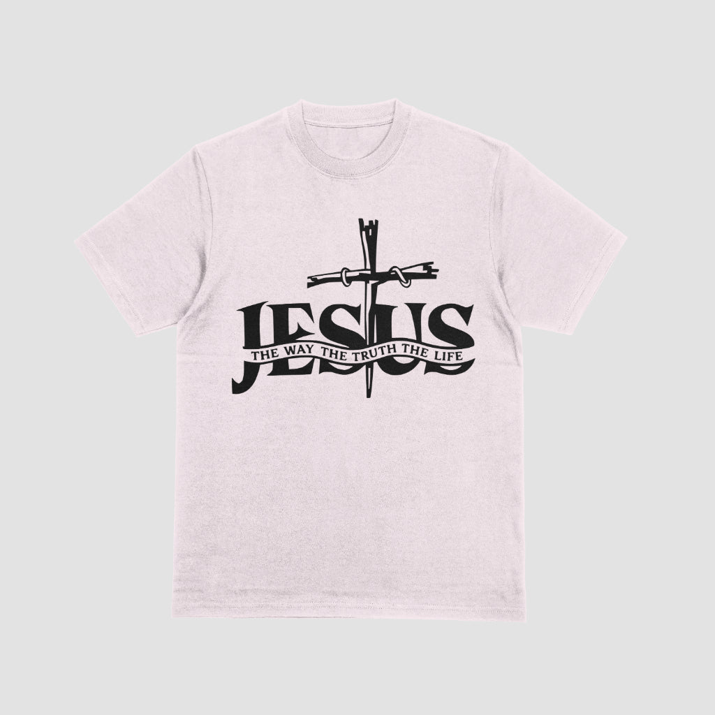 Faith-based Jesus is the way truth and life vector design