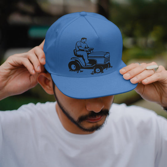 Mowing Yard Silhouette Design PNG