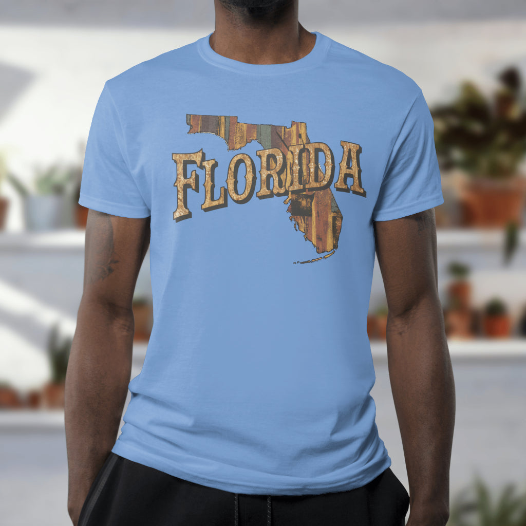 Rustic Florida state outline printable art PNG