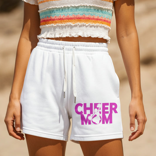 Cheer Mom PNG with colorful text and cheerleader cutouts