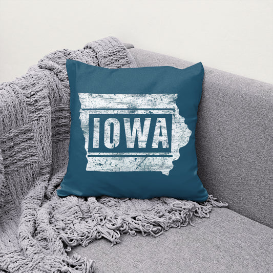 Blue and white Iowa state graphic JPEG