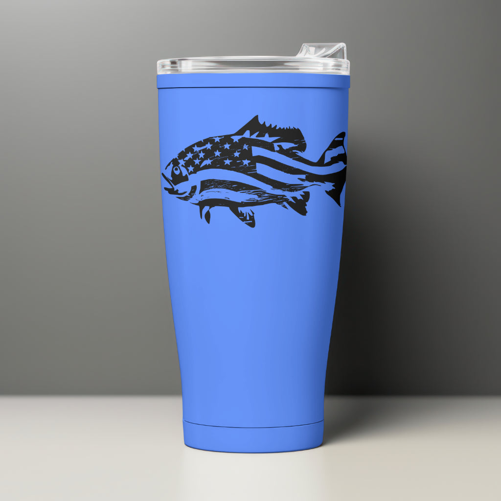 American flag fish graphic for DIY projects