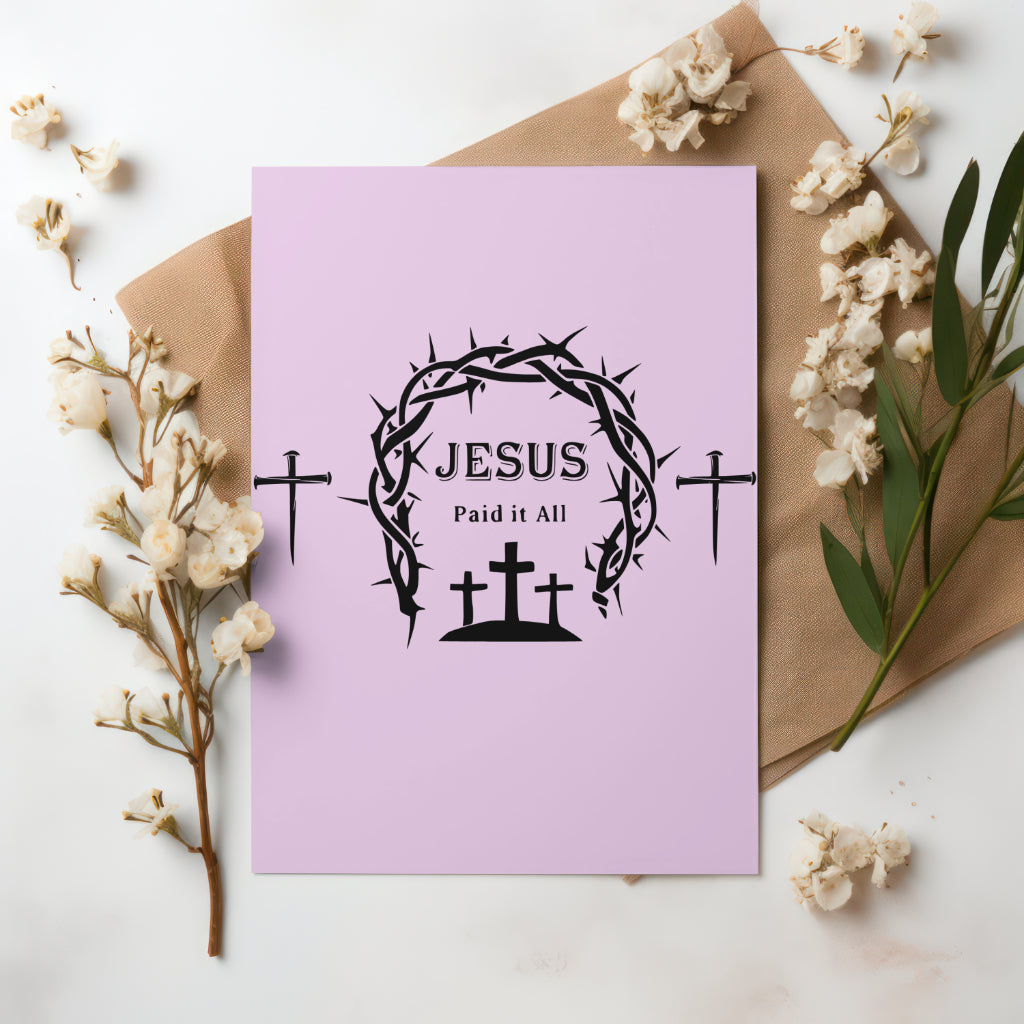 Christian SVG with crown of thorns, crosses, and typography for crafts