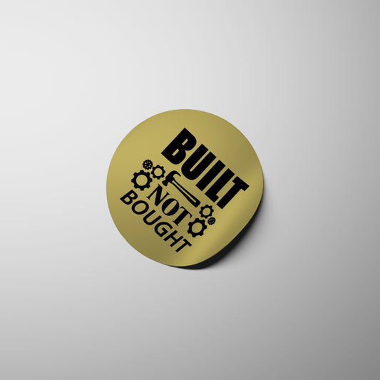 Built Not Bought Hammer and Gears PNG