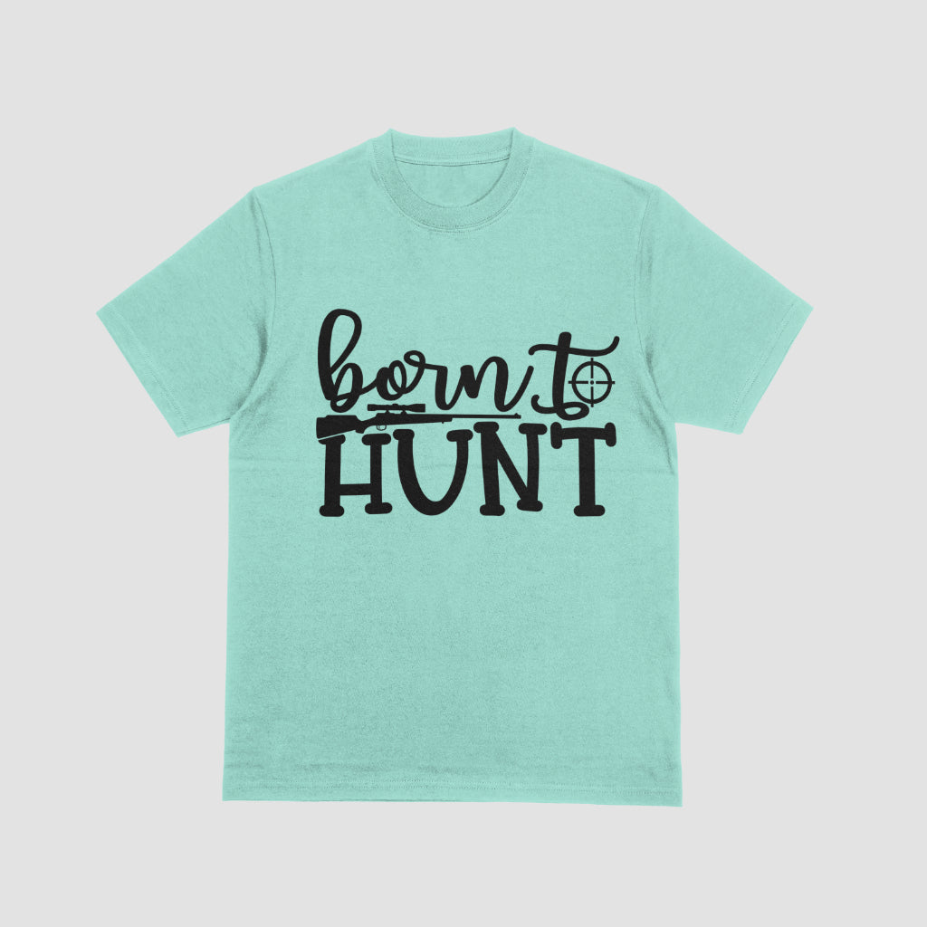 Silhouette graphic featuring hunting rifle and bold text