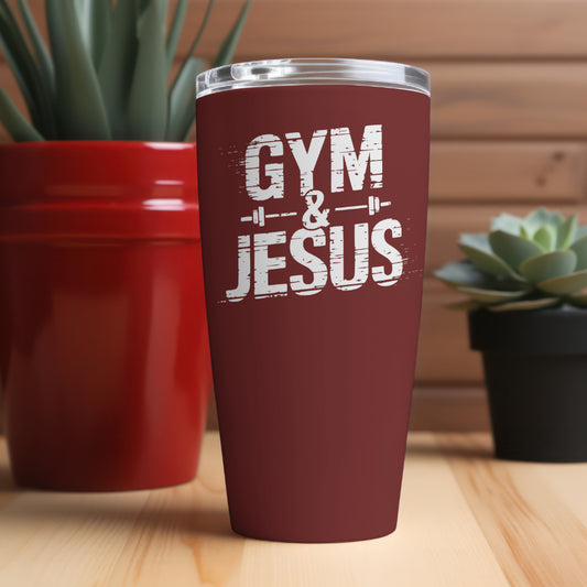 White Gym & Jesus PNG design perfect for black backgrounds