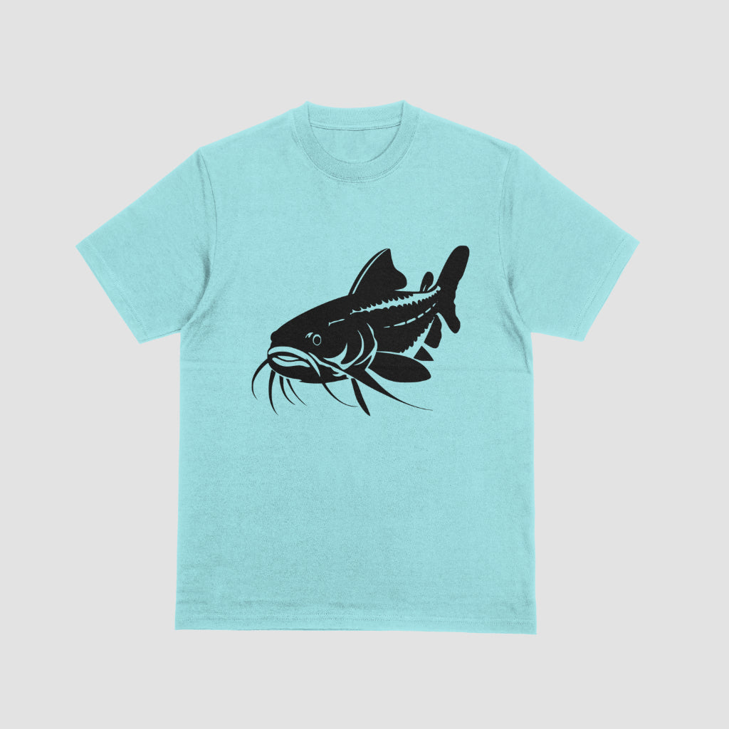 Fishing-Themed Catfish Graphic for Laser Engraving