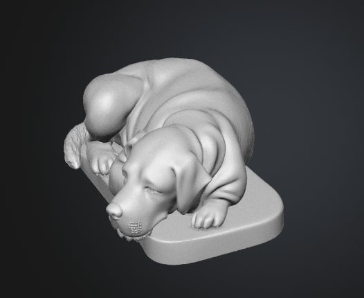 Decorative dog door stop STL