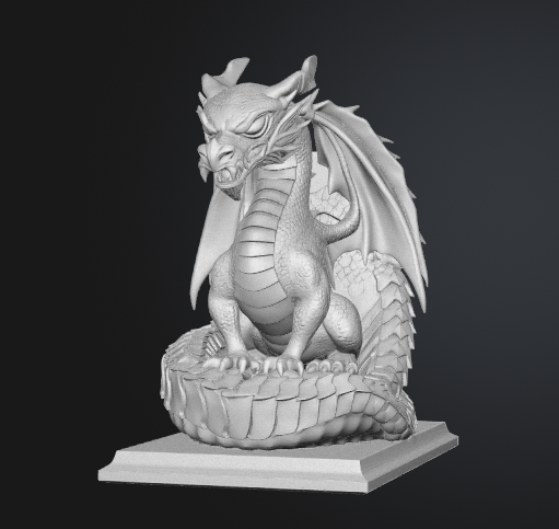 Fantasy dragon book holder STL download