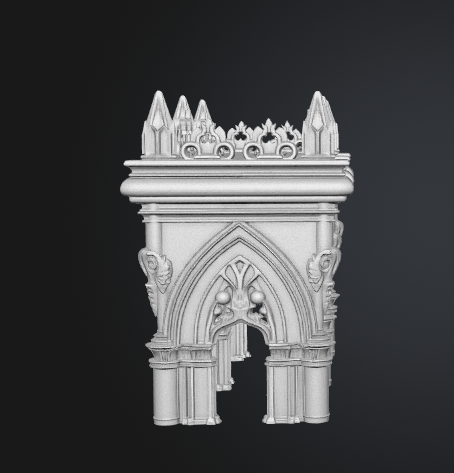Gothic cathedral wall STL download