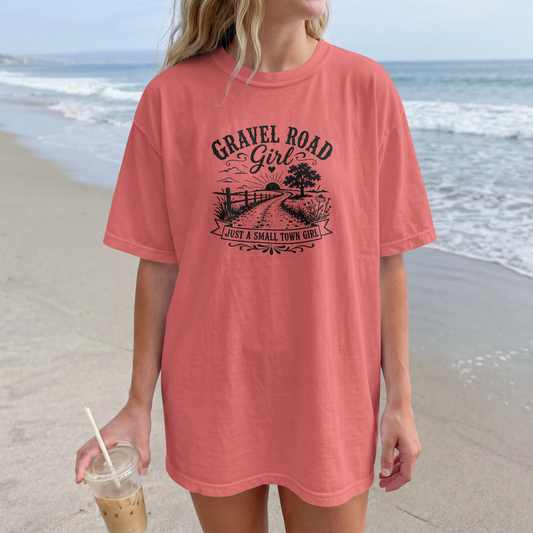 Gravel Road Girl country shirt design SVG sublimation transfer