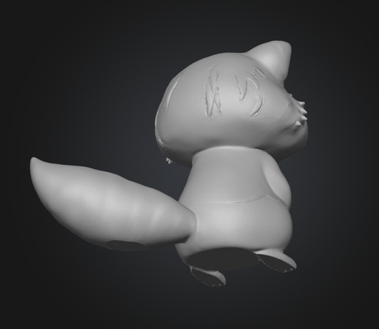 cute raccoon 3d print model flat feet