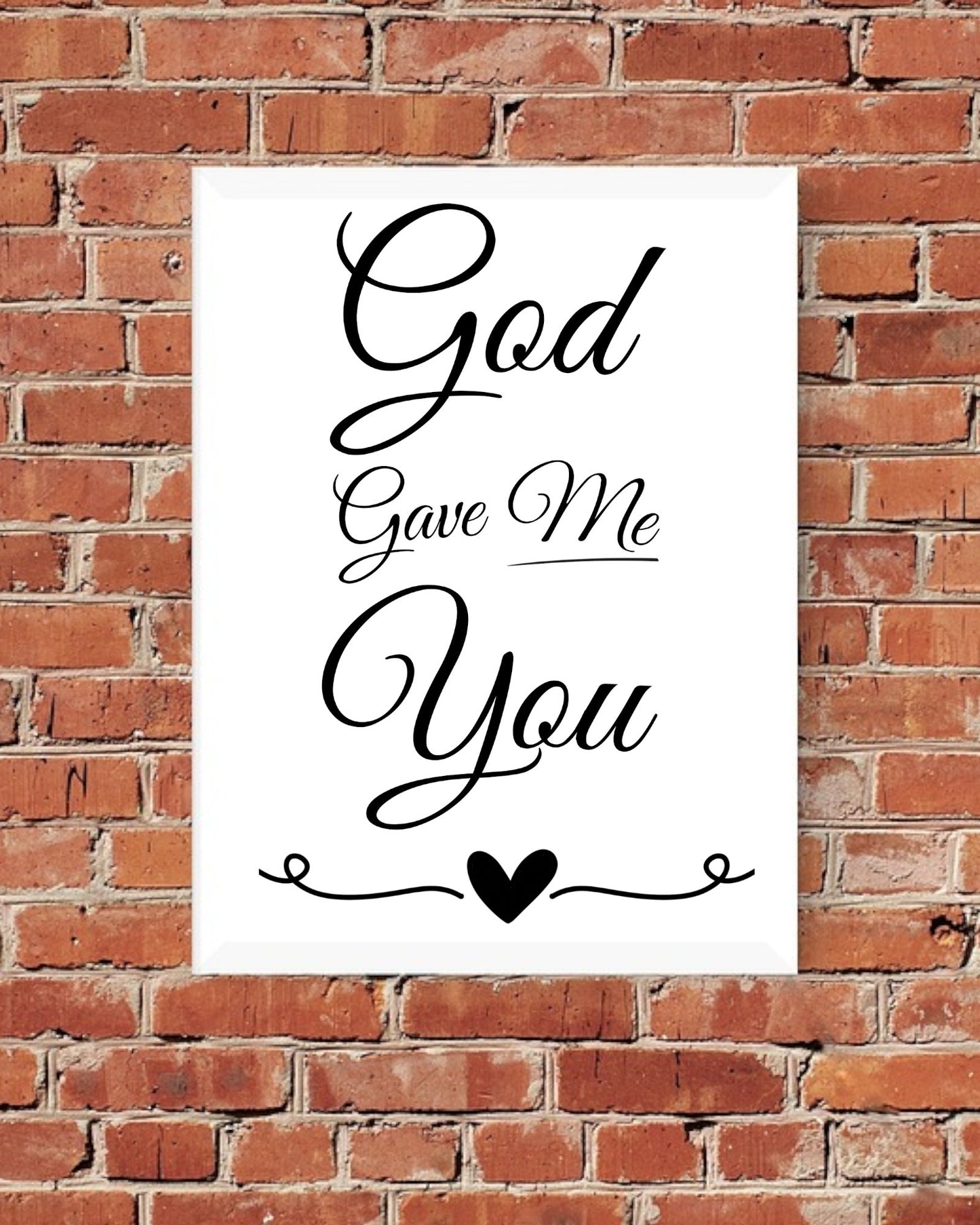 "Versatile 'God Gave Me You' design file for T-shirts and decor."