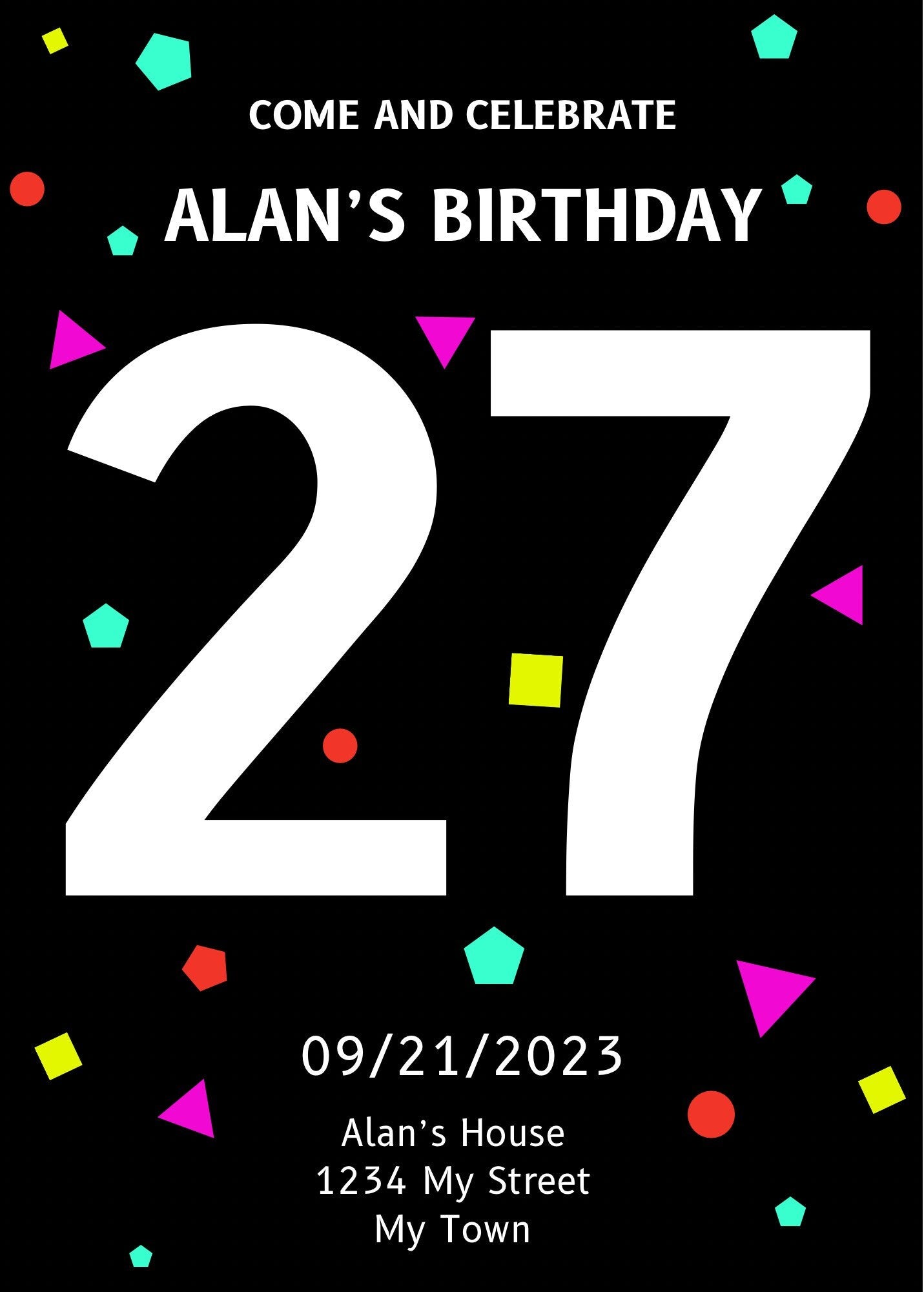 Instant access to our adult-themed birthday invitation template.