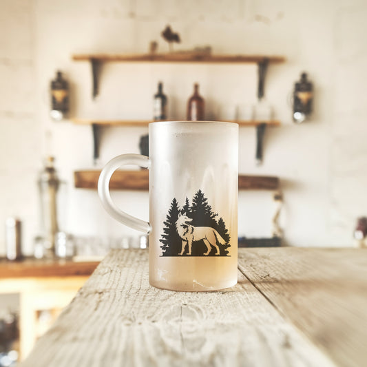 High-quality frosted beer mug for custom design mockups