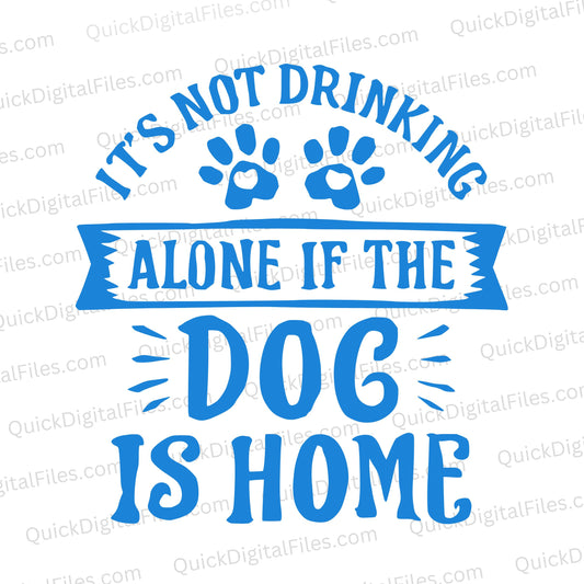 Vibrant dog companion SVG artwork in striking blue for DIY crafts.