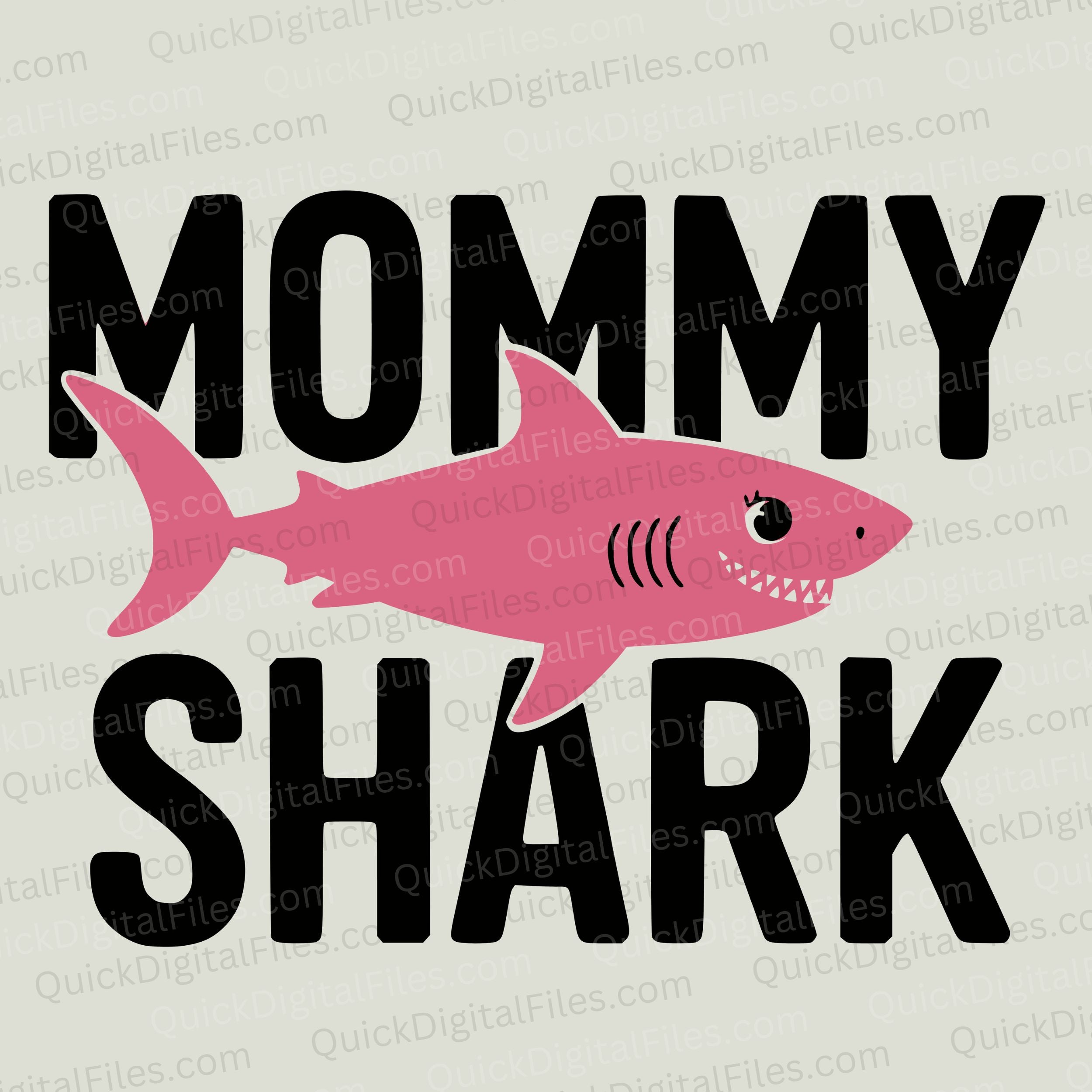 Mommy Shark SVG – Pink Shark SVG for Shirts & Cricut Crafts
