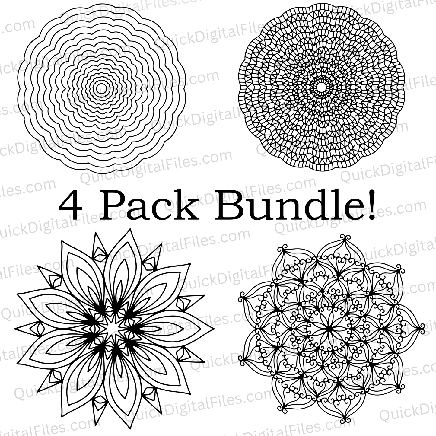 Mandala graphic transparent background bundle